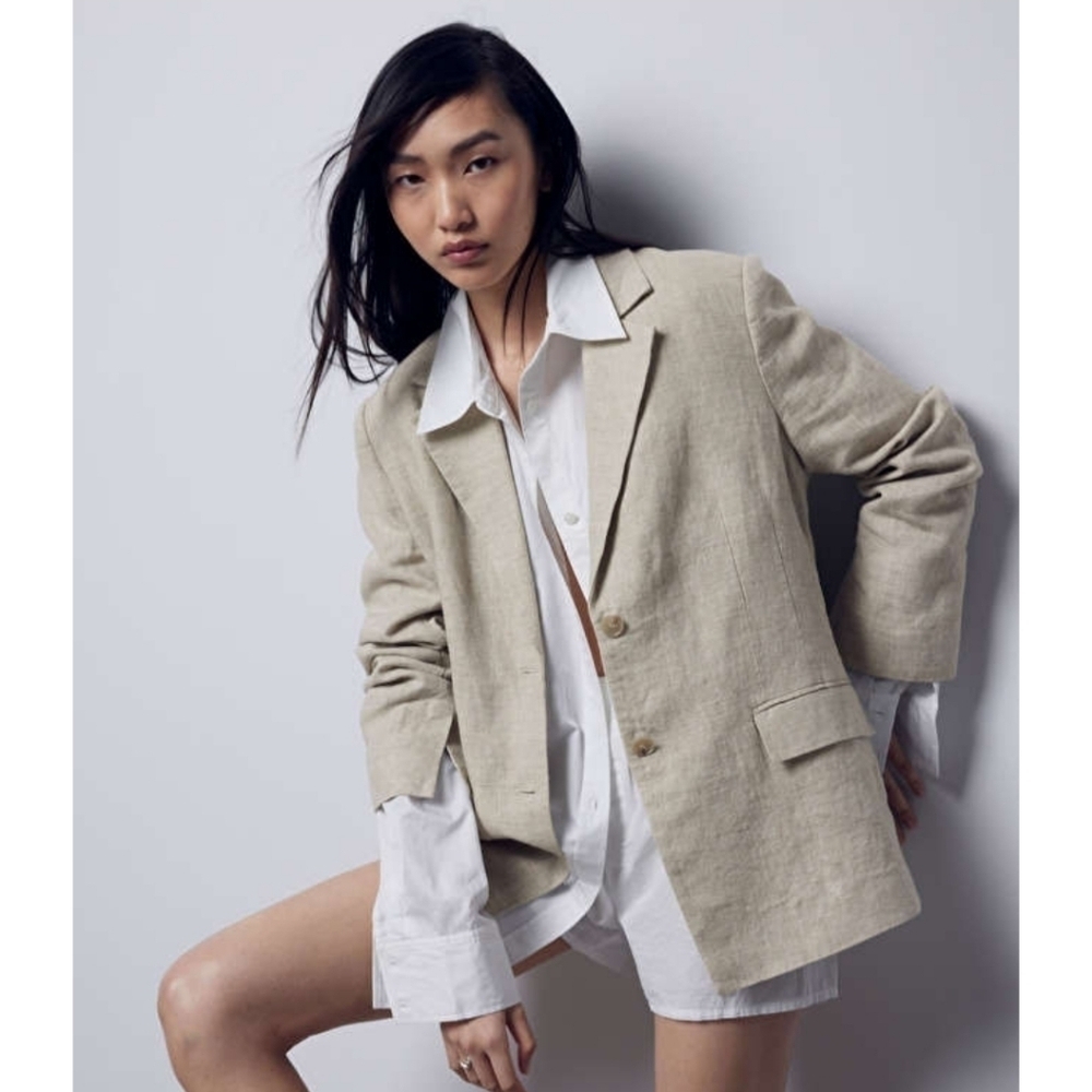NWT & Other Stories Fitted linen blazer 100% linen
